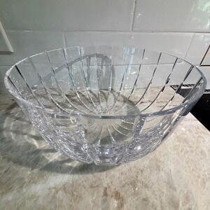 Atlantis Portugal Vintage Cut Crystal Bowl 9.5" Heavy Lead Crystal Fruit Serving